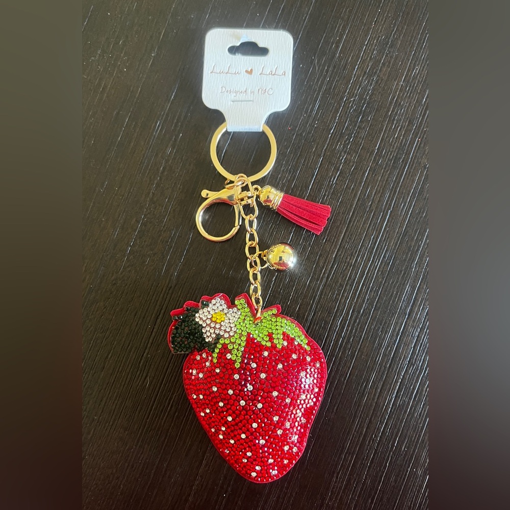 Lulu LaLa Strawberry Keychain with Tassel (Nice Size,